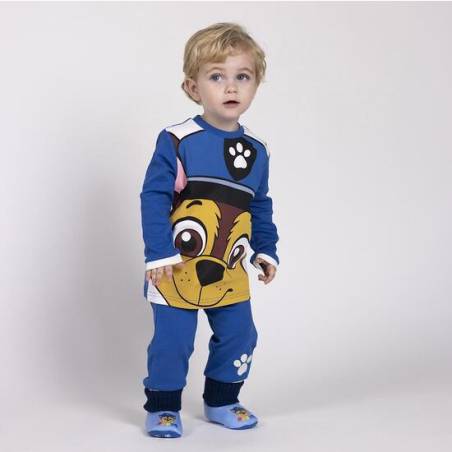 pijama largo interlock paw patrol blue