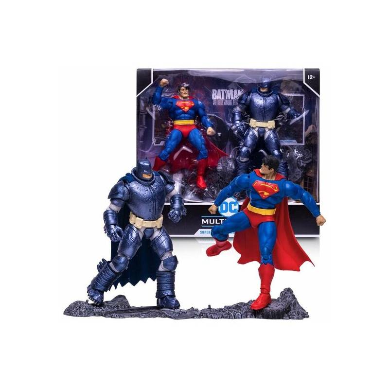 figuras superman armored batman multiverse dc comics 18cm
