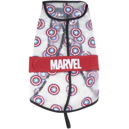 impermeable ajustable para perro l avengers capitan america red