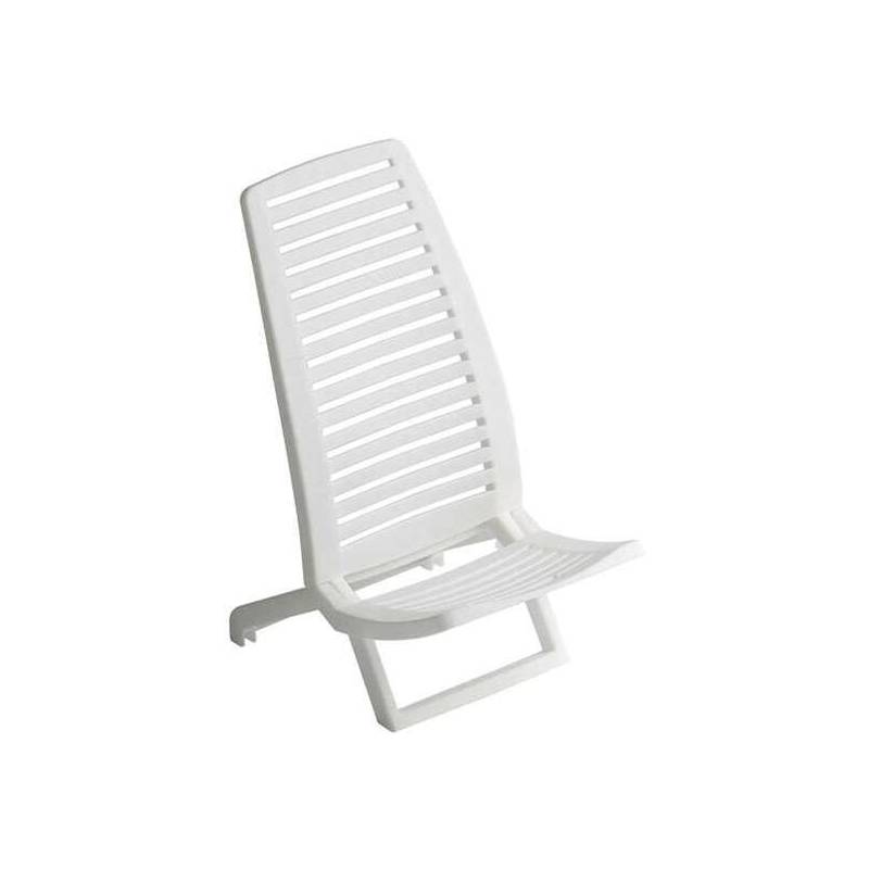 silla playa polipropileno color blanco 38x60x72 cm
