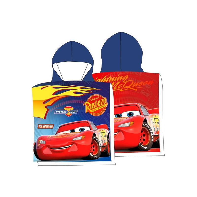 poncho toalla cars disney microfibra