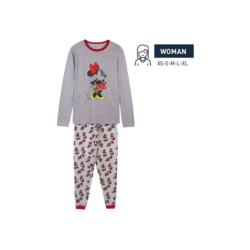 pijama largo single jersey minnie gray