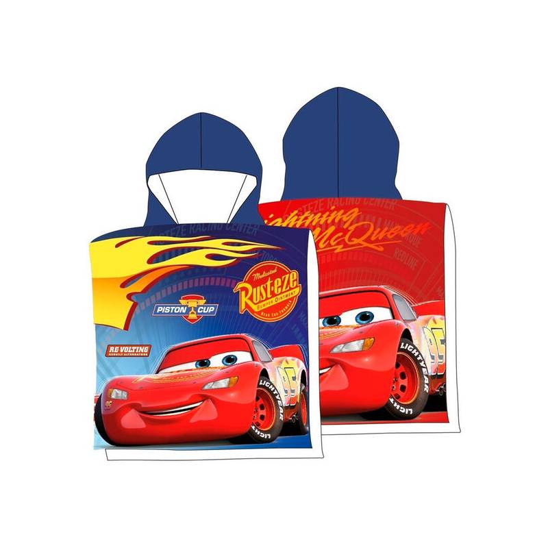 poncho toalla cars disney algodon