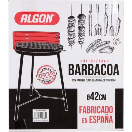 barbacoa redonda c refuerzo 42cm algon