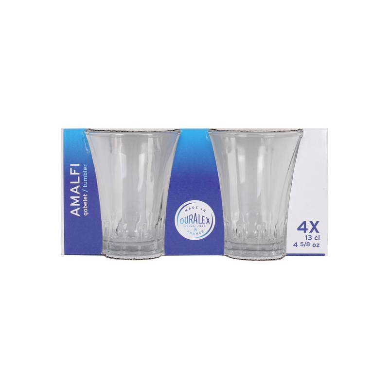 set 4 vasos transparente 13cl amalfi